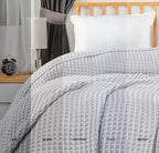 Utopia Bedding Silver 100% Cotton Waffle Blanket 300 GSM [King - 90x108 Inch] Soft Lightweight Breathable Bed Blanket for All Season