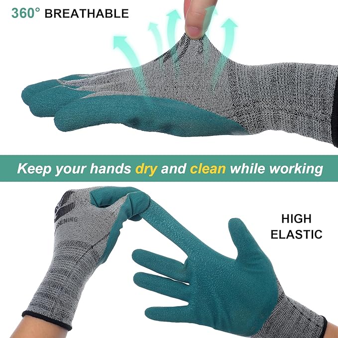 Trifabricy Gardening Gloves for Women, Breathable leather Garden Gloves with Grip, Thorn-Proof Puncture-Resistant Work Gloves