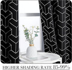 NICETOWN Room Darkening Curtains for Living Room - Easy Care Solid Thermal Insulated Grommet Room Darkening Curtains/Panels/Drapes for Bedroom Decoration (2 Panels, 52 by 84, Greyish White)