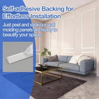 RELIANCER Peel and Stick Wall Molding Kit,30PCS Pre-Cut Door Molding Panels,3D Moulding Wainscoting Panel,Self Adhesive Walls Moulding Trim,Wall Modular Frames for Interior Walls Decor Home Bedroom