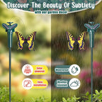3 Pcs Solar Flying Moving Fluttering Waterproof Garden Stakes Decorations for Home Yard Pathway Garden Landscape Christmas Outdoor Indoor Centerpieces Gift Decorations (Butterfly)