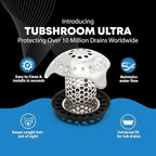 TubShroom Ultra Revolutionary Bath Tub Drain Protector Hair Catcher/Strainer/Snare, Stainless Steel, Stainless Combo