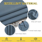 NICETOWN Smoky Blue Short Curtains 36 inches Long, Grommet Kitchen Window Curtains Thermal Short Drapes Room Darkening for Cafe, 2 Panels, W52 x L36