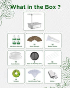 Stainless Steel Hydroponics Growing System Kits, Controlled Smart Indoor Garden with LED Grow Light Full Spectrum, 15 Pods Plant Germination Kit, with Quiet Pump,for Vegetables Herbs,Gardening Gifts