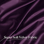NICETOWN Purple Velvet Curtains 90 inch Long for Yoga Room, Dark Purple - Rod Pocket Romantic Vibe Home Decor Luxury Blackout Window Treatments for Bedroom and Living Room(2 Pieces, 52" Wide)