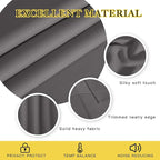NICETOWN Grey Blackout Curtain 84 inches Long for Bedroom - Thermal Insulated Window Treatment with Grommet Room Darkening Thermal Insulated Panel for Living Room, W52 x L84, 1 Panel