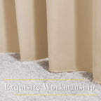 NICETOWN Biscotti Beige Blackout Curtains 84 inches Long for Bedroom - Thermal Insulated Solid Grommet Room Darkening Window Treatments Sound Reducing for Living Room (2 Panels, W52 x L84)