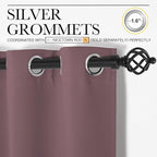 NICETOWN Dry Rose Blackout Curtains 102" Long for Office, Dining Room, Guest Room, 55" Wide, 2 Pieces, Sound Reducing Heat and Cold Block Curtain Panels for Modern Room Decorative