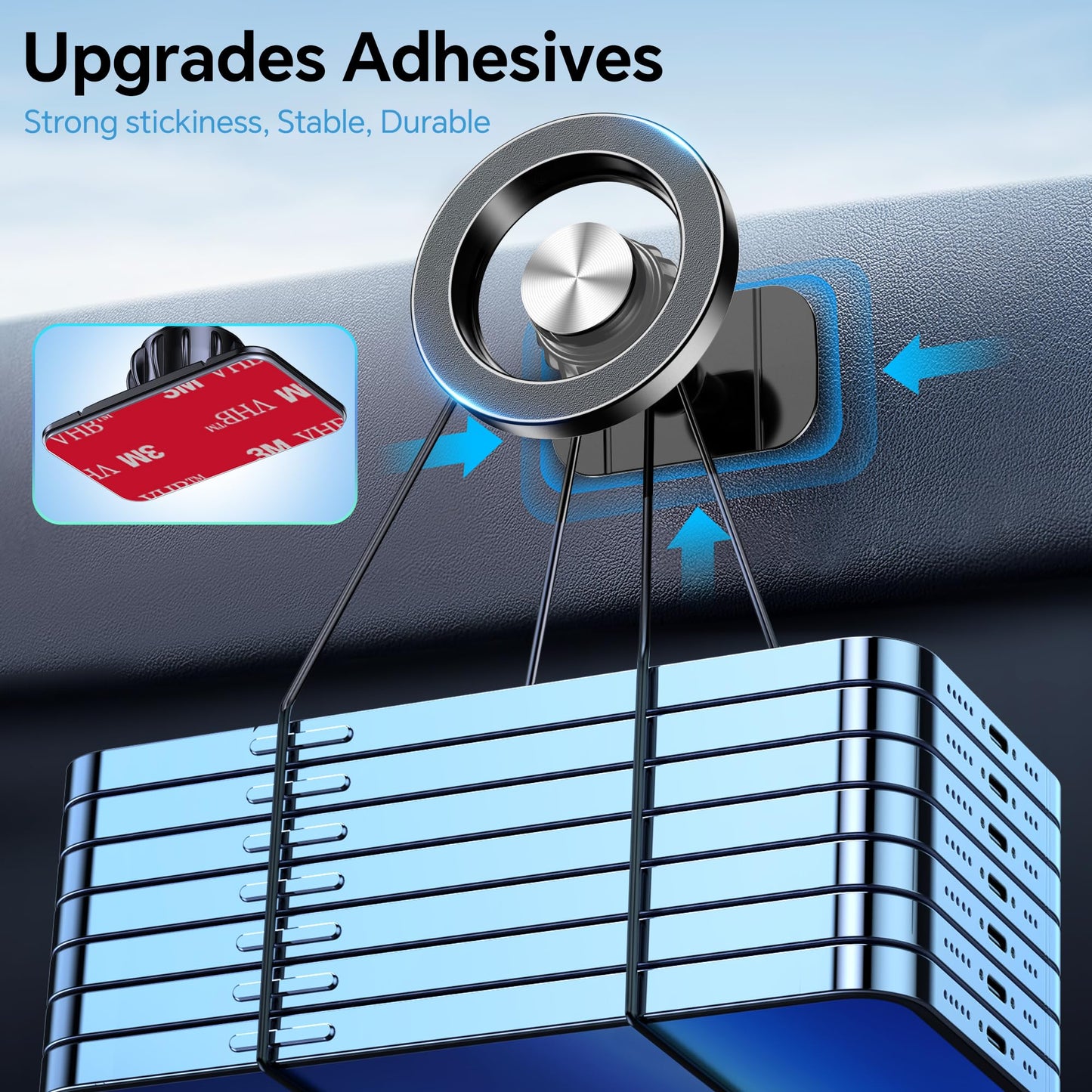 for Magsafe Car Mount 【20 Strong Magnets】 Magnetic Phone Holder for Car | AlluCanFind