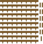 Worth Garden 10-Pack Corten Steel Landscape Lawn Edging - 4.5in H Rust Patina Finish Bendable Metal Strips - Hammer-in Pre-Rusted Border w/ 11 Clips - Yard Pathway Divider (33Ft Total)