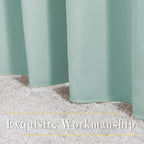 NICETOWN Seafoam Green Curtains 2 Panels 84 inches Long - Grommet Blackout Thermal Insulated Room Darkening Sound Reducing Window Drapes for Living Room/Bedroom, W52 x L84