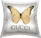 Stupell Industries Glam Fashion Butterfly Design by Madeline Blake Throw Pillow