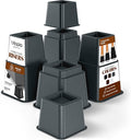Utopia Bedding Bed Riser, 3 & 5 Inches Adjustable Furniture Risers for 8 Inch Combined Furniture Lift, Under Bed Storage & Dorm Room Essential, Supports Up to 1,300 lbs (4 Set, Grey)