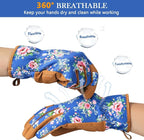 Trifabricy Gardening Gloves for Women, Breathable leather Garden Gloves with Grip, Thorn-Proof Puncture-Resistant Work Gloves