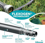 Gilmour 843251-1001 Flexogen Heavy Duty Watering Garden Hose 3/4in x 25 Feet, Green