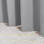 NICETOWN Room Darkening Silver Grey Curtains for Living Room - Solid Thermal Insulated Sound Reducing Grommet Curtains Drapes for Bedroom/Patio (2 Panels, W66 x L84)