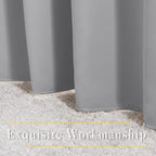 NICETOWN Insulated Blackout Curtains and Drapes - Energy Saving Thermal Insulated Solid Grommet Blackout Draperies for Sliding Glass Door/Patio (1 Pair, W80 x L84, Silver Grey)
