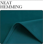 NICETOWN Faux Silk Teal Curtains & Drapes for Bedroom, Grommet Top Thermal Insulated Room Darkening Energy Saving Privacy Drapes for Nursery, 2 Panels, W52 x L63