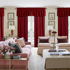 NICETOWN Red Velvet Valance Curtains for Windows 18 inch Length, Kitchen Window Treatment Room Darkening Girls Bedroom Decor, W52 x L18, 1 Panel
