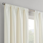 ECLIPSE Kendall Modern Blackout Thermal Rod Pocket Window Curtain for Bedroom or Living Room (1 Panel), 42 X 54, Ivory