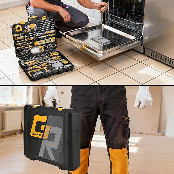239PCS Tool Set Tool Kit For Home, Basic Household Automotive Motorcycle Car Tool Kits, Portable Plastic Mechanics Tools Boxes Sets With Organizers And Storage Case For Men Women All Purpose