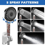 Filtered Shower Head,8”Rain Shower Head with Handheld Spray Combo with 11'' Angle Adjustable Extension Arm/Flow Regulator/Shower System,High Pressure Rainfall Shower Head Bathroom,Chrome