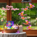 Easter Basket Stuffers Gifts for Her Mom Grandma, Birthday Gardening Gifts for Women, Winzwon Solar Lights Outdoor Wind Chimes for Garden Yard Patio Porch Decor Hanging Butterfly Decorations