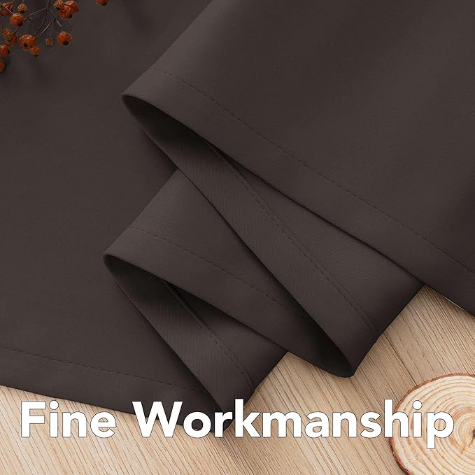 H.VERSAILTEX Brown Blackout Curtains for Bedroom Thermal Insulated Living Room Curtains 102 Inch Long Grommet Privacy Protection Window Curtain Panels/Drapes, 2 Panels, 52" W x 102" L, Chocolate Brown
