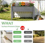 48×24×30 Inch Raised Garden Bed with Legs, Solid Wood Elevated Planter Box Stand with Liner for Outdoor Patio, Backyard & Balcony