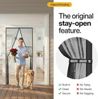 AUGO Magnetic Screen Door - Self Sealing, Heavy Duty, Hands Free Mesh Partition Keeps Bugs Out - Pet and Kid Friendly - Patent Pending Keep Open Feature - 38 Inch x 81 Inch