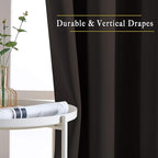NICETOWN Bedroom Curtains 78 inch Length - Grommet Privacy Window Curtains & Drapes Light Blocking Sound Reducing Window Treatments for Living Room (Toffee Brown, 2 Panels, W52 x L78)