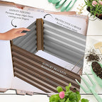 Outsunny 8 x 2 x 2ft Galvanized Raised Garden Bed Kit, Outdoor Metal Elevated Planter Box with Safety Edging, Large Raised Bed for Growing Flowers, Herbs and Vegetables, Brown