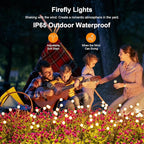 Solar Lights Outdoor(8-Pack, 64 LEDs), ASMAD Solar Garden Lights, Outdoor Decorations, Firefly Light for Patio Decor, Big Bulb, Unique Gifts for Women, Gifts for Grandma