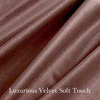 NICETOWN Dusty Rose Pink Velvet Curtains 96 inches Long - Blackout Curtains for Living Room, Thermal Insulated Soundproof Panels Soft Luxury Home Decor for Bedroom, W52 x L96, 2 Panels