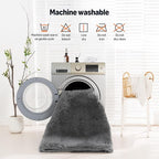 Amazon Basics Fluffy Washable Area Rug, Shaggy Carpet for Living Room, Bedroom, 5' W × 7' L, Gray