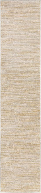 Nourison Home Nourison Essentials Ivory Gold 2'2" x 7'6" Area Rug - Easy Clean, Non Shedding, Bed Room, Living Room, Dining Room, Kitchen (8' Runner)