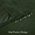 NICETOWN Velvet Cafe Windows Valance, Olive Green Window Treatment for Kitchen, Privacy Protection Home Decoration for Living Room, W52 x L18, 1 Panel