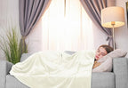 Utopia Bedding Fleece Blanket Twin Size Ivory (60x80 Inches) Ultra Soft Warm Lightweight Microfiber Breathable Anti-Static Cozy Winter Bed Blanket, All-Season Home Decor Gift for Men & Women