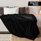 Utopia Bedding Fleece Blanket King Size Black (90x102 Inches) Ultra Soft Warm Lightweight Microfiber Breathable Anti-Static Cozy Winter Bed Blanket, All-Season Home Decor Gift for Men & Women