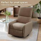 360° Rocking Chair, Nursery Rocker Chair with Side Pockets, Glider Nursing Chair with Steel Structure Base, Small Chair for Small Spaces, Sherpa Swivel Accent Chairs for Living Room, Nursing