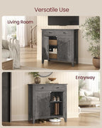 VASAGLE LIRY Collection - Buffet Cabinet, Coffee Bar Cabinet with a Drawer, Adjustable Shelf, Sideboard Storage with Cable Hole, Drawer Divider, Misty Gray UBBK341GW01S
