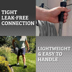 Flexzilla Colors SwivelGrip Garden Hose 5/8 in. x 100 ft., Lightweight All-Weather Water Hose, Durable and Flexible, Leak-Free Connections, Slate Grey