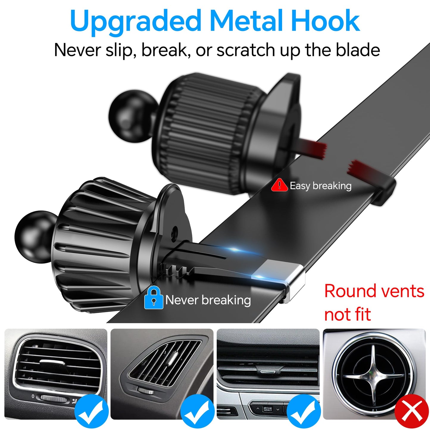 for Magsafe Car Mount 【20 Strong Magnets】 Magnetic Phone Holder for Car | AlluCanFind