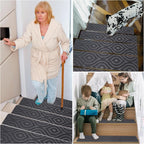 Stair Treads for Wooden Steps 15pcs - 8x30in Carpet Stairs Runner Indoor Non-Slip Stair Mats for Kids Elders and Pets