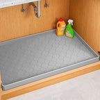 Jin&Bao Waterproof Under Sink Mat 37" x 19", Thick Silicone Mat Cabinet Protector for Kitchen and Bathroom, Shelf Liner, Home Organizer and Storage, Multipurpose Tray for Gadgets and Essentials