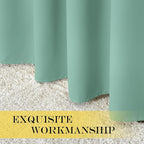 NICETOWN Blackout Sliding Glass Door Curtains, Room Darkening Thermal Insulated Curtains for Living Room Bedroom, Extra Wide Window Drapes, 1 Panel, W80 x L118, Aqua Blue
