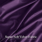 NICETOWN Purple Velvet Blackout Curtains 96 inches Long, Solid Heavy Matt Rod Pocket Drapes/Window Treatments for Hall, Theater (2 Pieces)