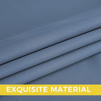 NICETOWN Blackout Curtains Grommet 2 Panels 72 Inches Long, Stone Blue