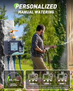 RAINPOINT 3 Zone Water Timer with Brass Inlet & Outlet, 3 Custom Watering Plans Sprinkler Timer, Featuring IP65 Waterproof,Rain Delay, Manual & Automatic Watering with Large LCD for Yard, 2026 Ver.