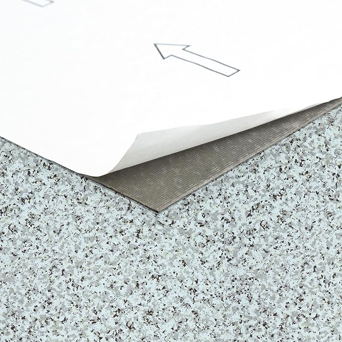 Nexus Self Adhesive 12-Inch Vinyl Floor Tiles, 20 Tiles - 12'' x 12'', Mineral Speckle - Peel & Stick, DIY Flooring for Kitchen, Dining Room, Bedrooms & Bathrooms by Achim Home Decor, Grey
